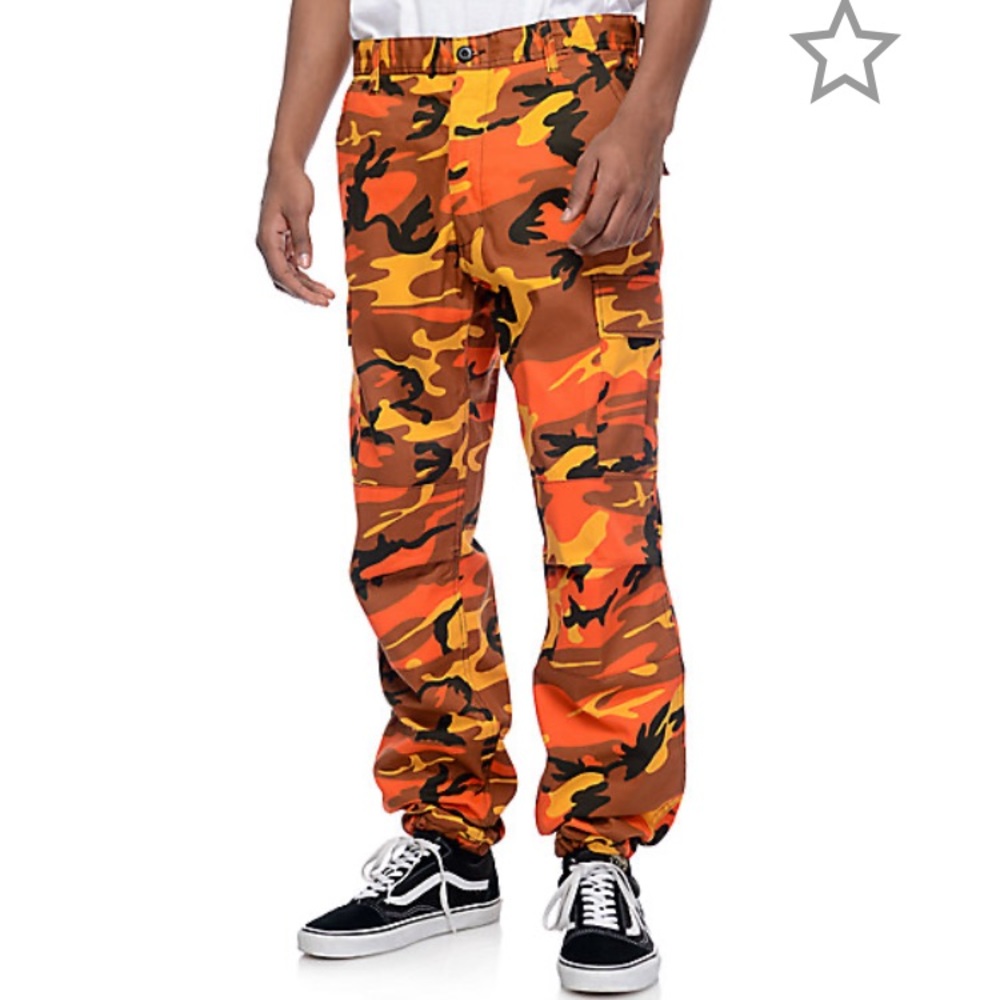 UNISEX Rothco BDU Savage Orange Camo Pants Zumiez